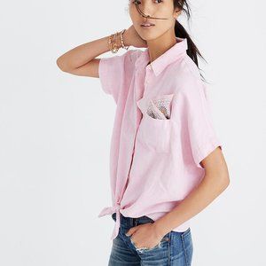 Madewell Short-Sleeve Tie-Front Top